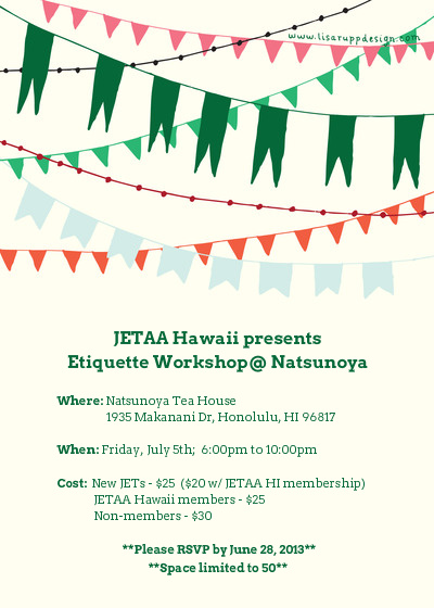 Etiquette Workshop 2013